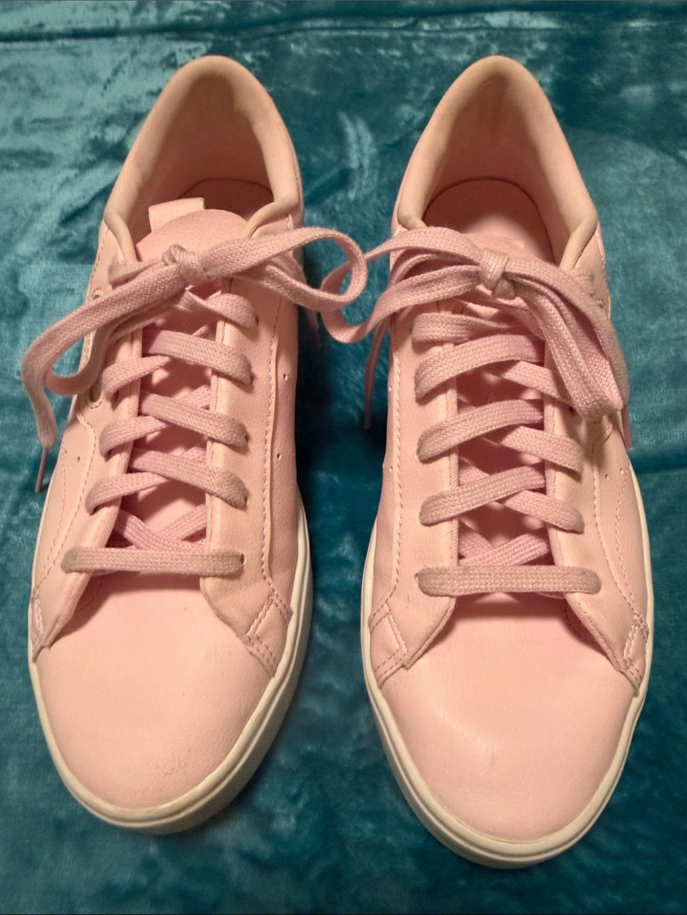 Adidas Pink Low-Top Lace-Up Sneakers
